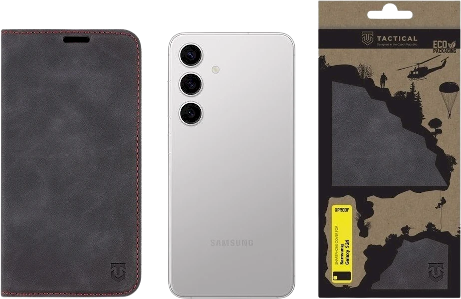 Tactical Xproof skirtas Samsung Galaxy S24 dėklas telefonui juodos spalvos