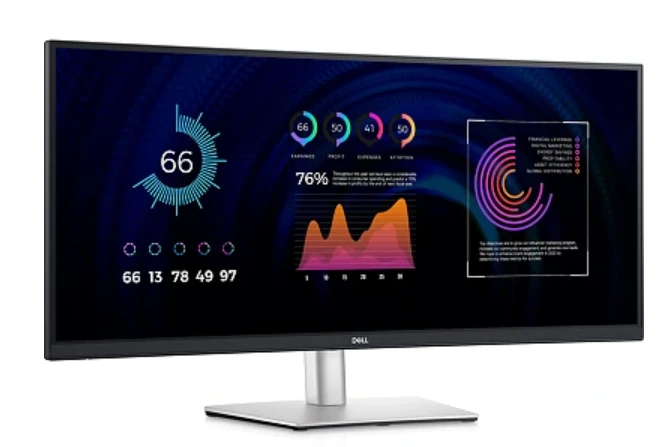 Lenktas monitorius Dell P3424WE su jungčių stotele | 34" | Ultrawide WQHD
