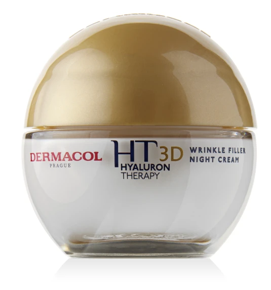Dermacol 3D Hyaluron Therapy Night Skin Kreminis moterims, 50 ml