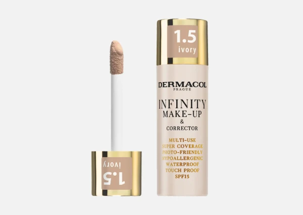 Dermacol Infinity makiažo korektorius ir makiažas 1.5 dramblio kaulo spalvos 20 g
