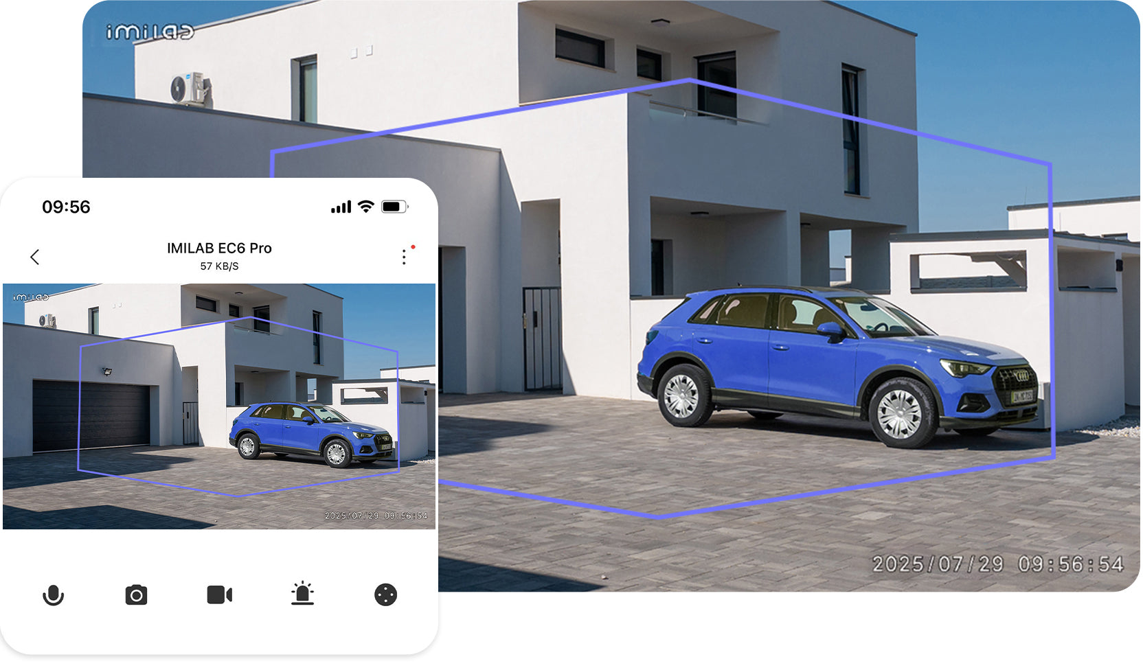 Išmani vaizdo stebėjimo kamera Imilab EC6 Pro 4K, baltos spalvos aprašymas - Prekės nuotrauka
