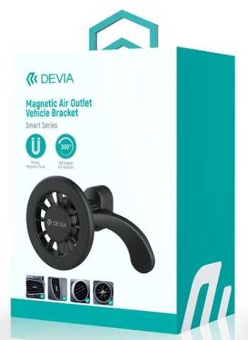 Devia automobilinis laikiklis ES084 magnetic air vent juodos spalvos