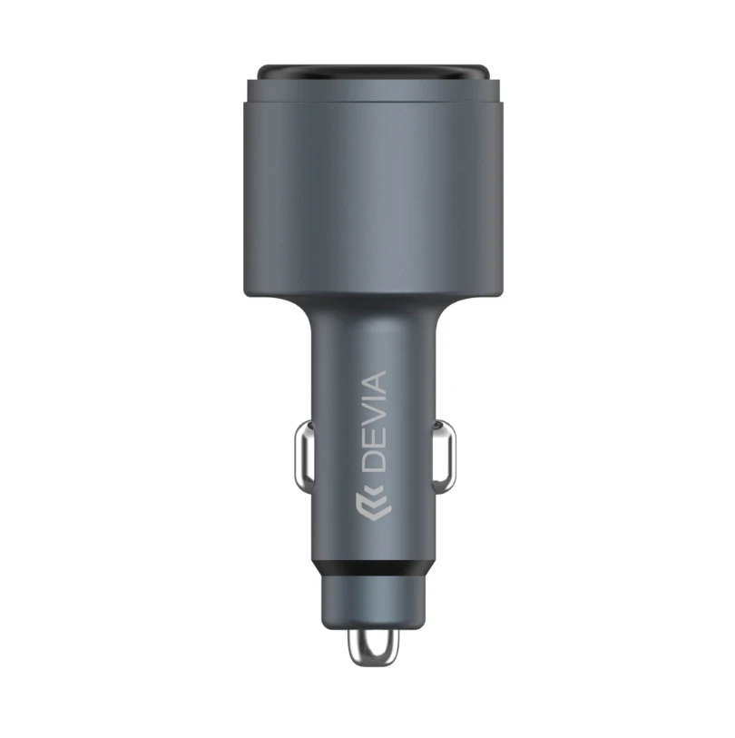 Devia automobilinis įkroviklis Extreme Metal PD QC 116W 1x USB 2x USB-C juodas