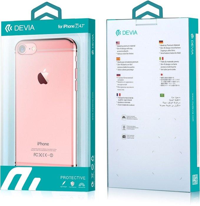 Devia Glimmer 2 silikoninis dėklas Apple iPhone 7 / 8 telefonui, skaidrus - Sidabrinis