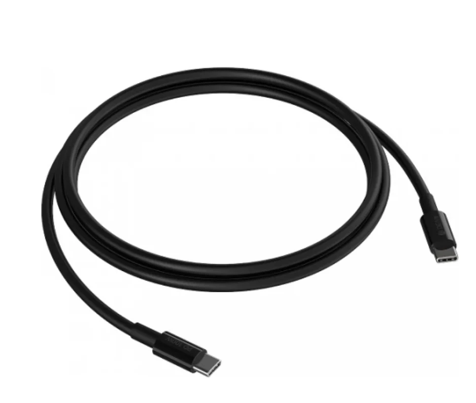 Devia laidinis įkroviklis Rocket PD 45W 1x USB-C juodos spalvos+ kabelis USB-C - USB-C