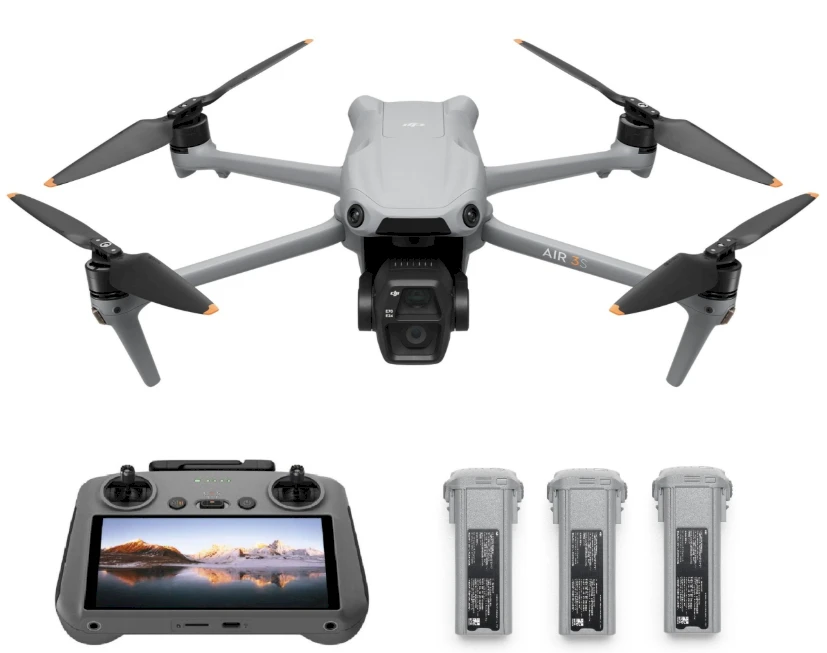 Dronas DJI Air 3S Fly More Combo (DJI RC)