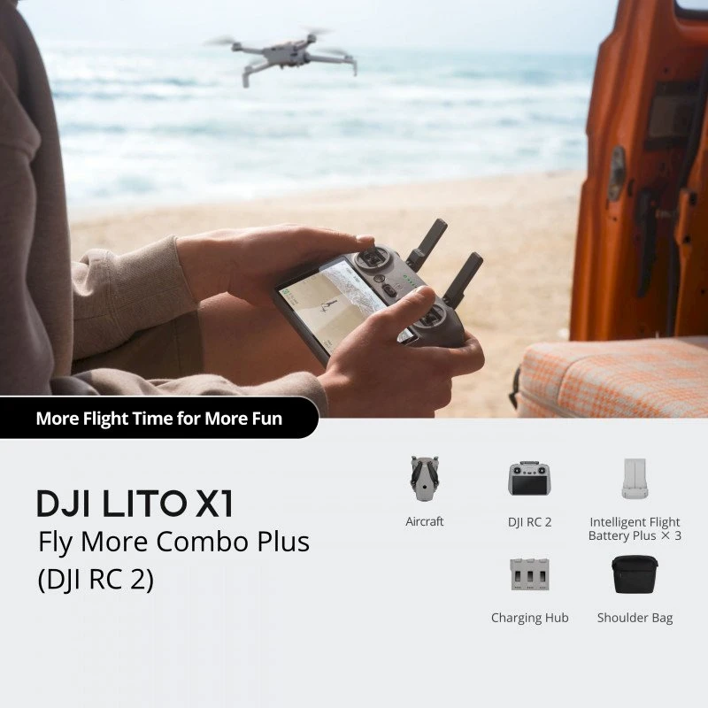 DJI LITO X1 Fly More Combo Plus dronas (su DJI RC 2 valdikliu)