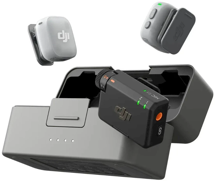 DJI Mic Mini 2 (2 siųstuvai + 1 imtuvas + įkrovimo dėklas)