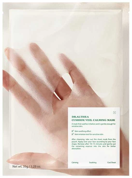 Dr. Althea Cushion Veil Calming Mask lakštinė kaukė jautriai veido odai, 35 g