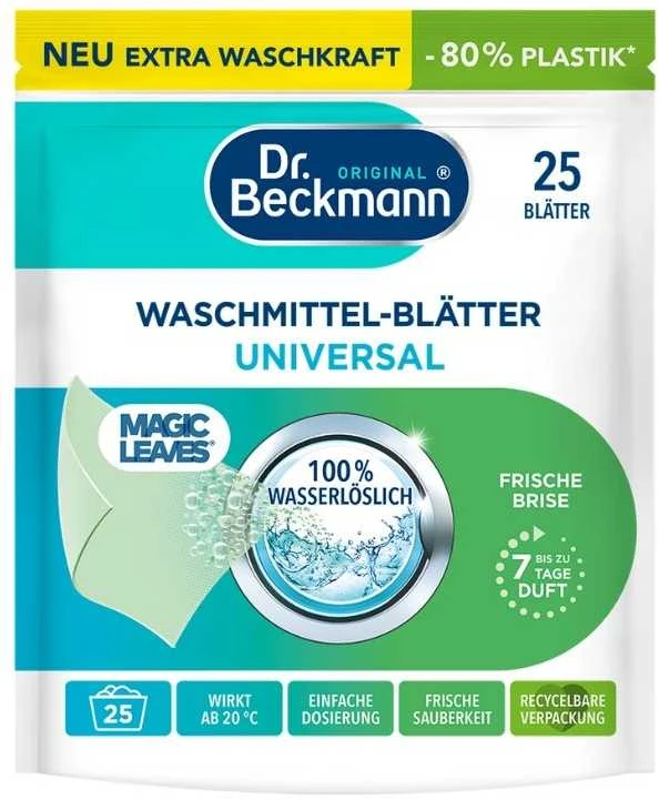 DR.BECKMANN Skalbimo servetėlės Dr. Beckmann Magic Leaves Universal,25vn
