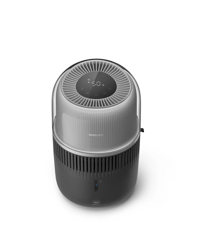 „Philips“ | Oro drėkintuvas | HU5710/03 5000 serija | 14,1 W | „Vanduo“ bako talpa 4,5 l | Tinka iki 56 m² patalpoms | „NanoCloud“ technologija | Drėkinimo našumas 400 ml/val.