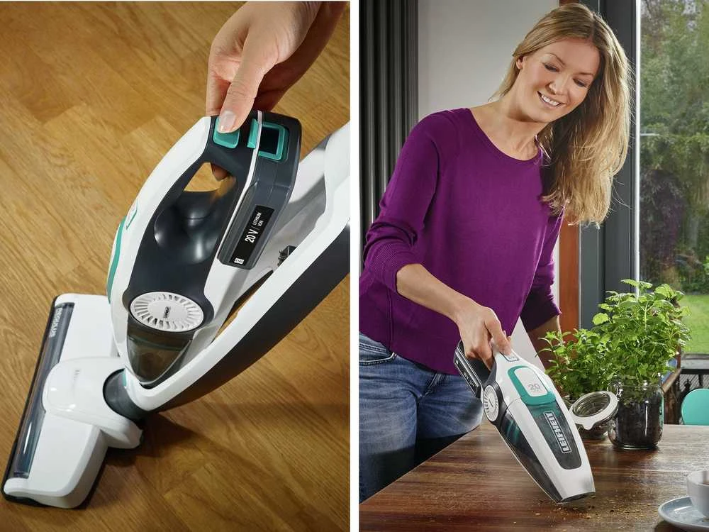 Dulkių siurblys Leifheit PowerVac 2in1 2-in-1 stick vacuum Baterija Dry Cyclonic Bagless Juodas, Mėlyna, Baltas