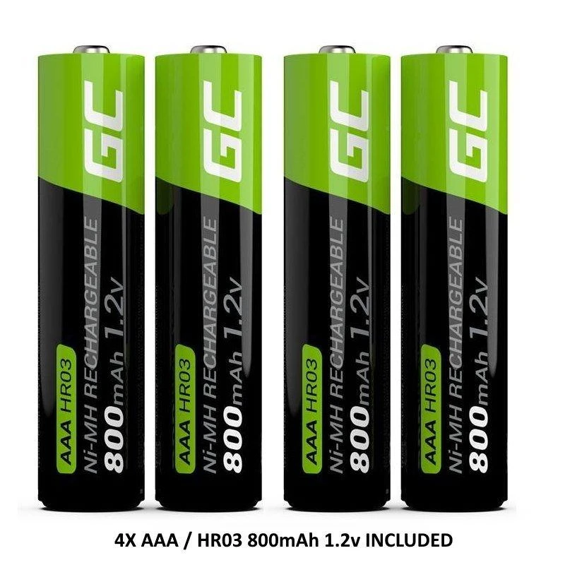 Duracell Žalias Cell VitalCharger USB-C įkroviklis AAA/AA baterijoms / komplekte 4x HR03 800mAh