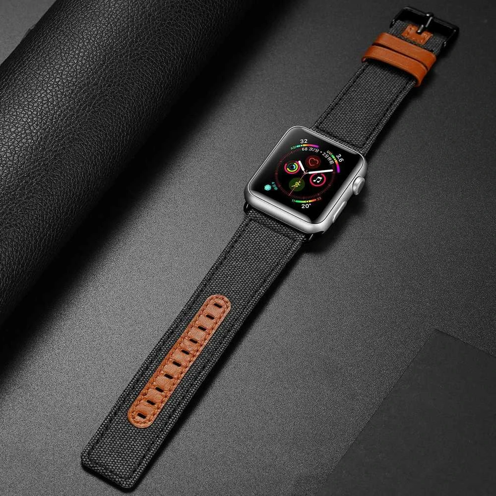 Dux Ducis Litchi Grain Band dirželis opaska bransoleta do Watch 4 40mm / Watch 3 38mm / Watch 2 38mm / Watch 1 38mm juoda universalus