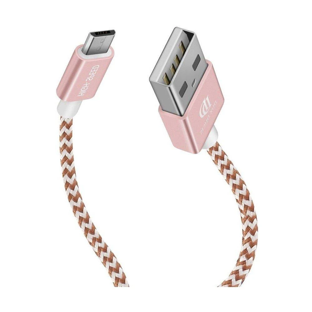 Kabelis USB Dux Ducis USB-A - microUSB 1 m Rožinė (49277-uniw)