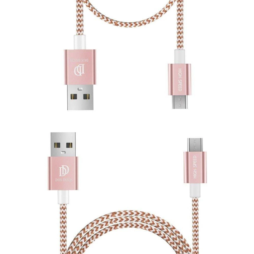 Kabelis USB Dux Ducis USB-A - microUSB 1 m Rožinė (49277-uniw)