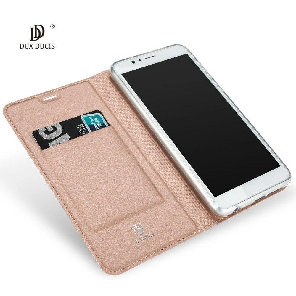 Dux Ducis Premium atverčiamas dėklas skirtas Apple iPhone XS Max, Rose Gold