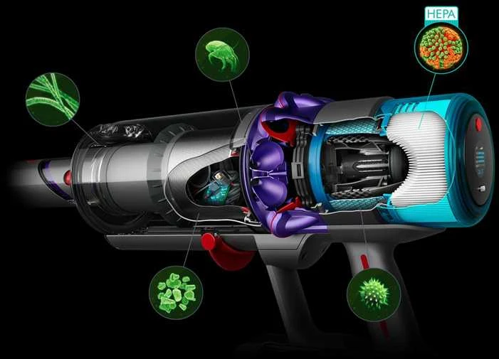 Belaidis dulkių siurblys Dyson Gen5detect Absolute, Violetinės / metalo spalvos
