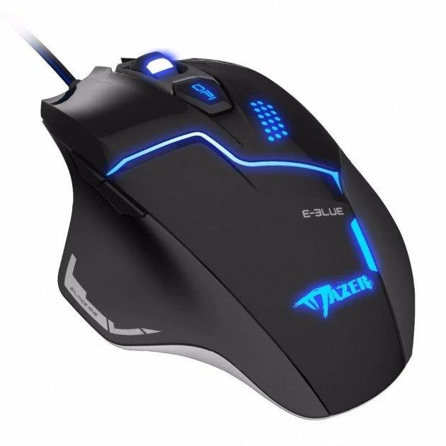 E-Blue Mėlyna E-mėlynas Mazer V2 Pelė su laidu, juoda, 2500DPI