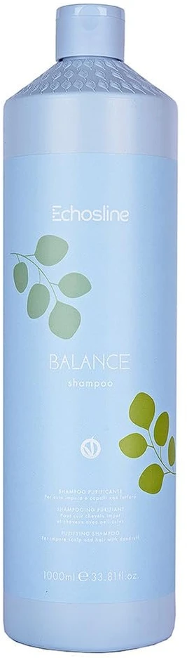 Echosline Balance+ Sebum Control Šampūnas šampūnas riebiems plaukams ir galvos odai, 300 ml
