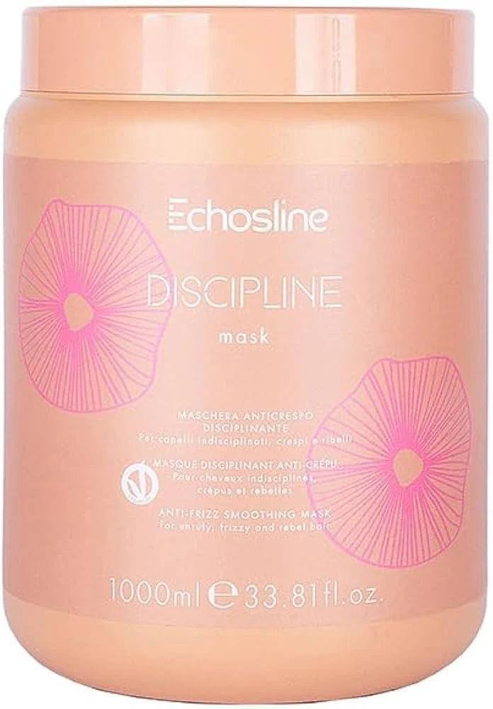 Echosline Discipline Minkštinantis ir glotninantis Smoothing Mask glotninanti kaukė nepaklusniems plaukams, 300 ml