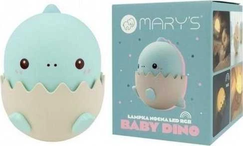 Eco Light LED naktinė lemputė kūdikiui dino mėlyna