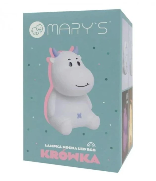 Eco Light Mary’s lampka nocna led krówka mėlyna