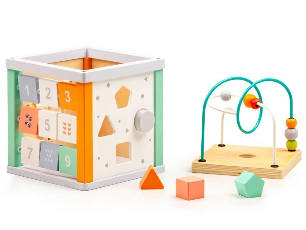 Ecotoys Lavinamasis kubas Eko žaislas - labirintas