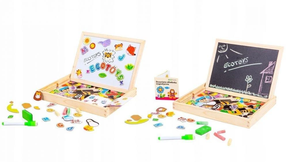 Ecotoys Edukacinė magnetinė lenta 2in1