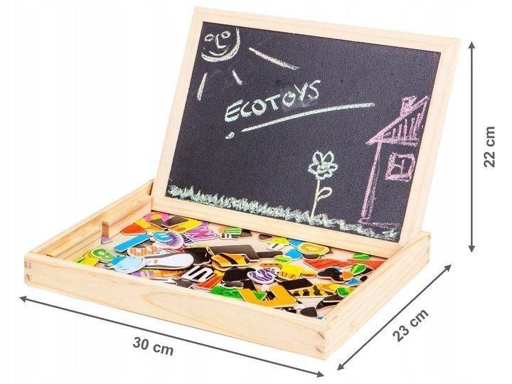 Ecotoys Edukacinė magnetinė lenta 2in1
