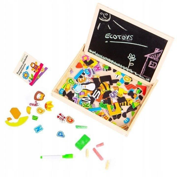 Ecotoys Edukacinė magnetinė lenta 2in1