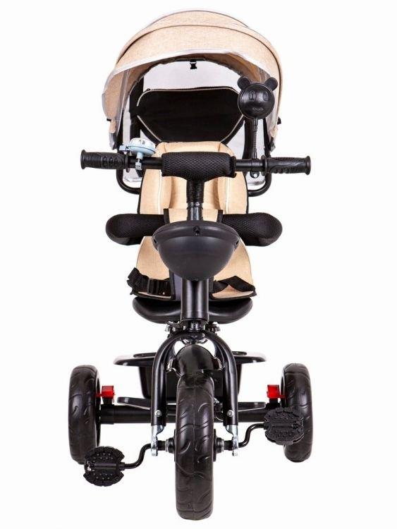 Ecotoys Triratukas su besisukančia sėdyne Eco Toys, smėlio spalvos