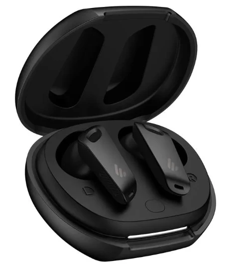 Edifier NeoBuds Plus juodas atidarytas dėklas