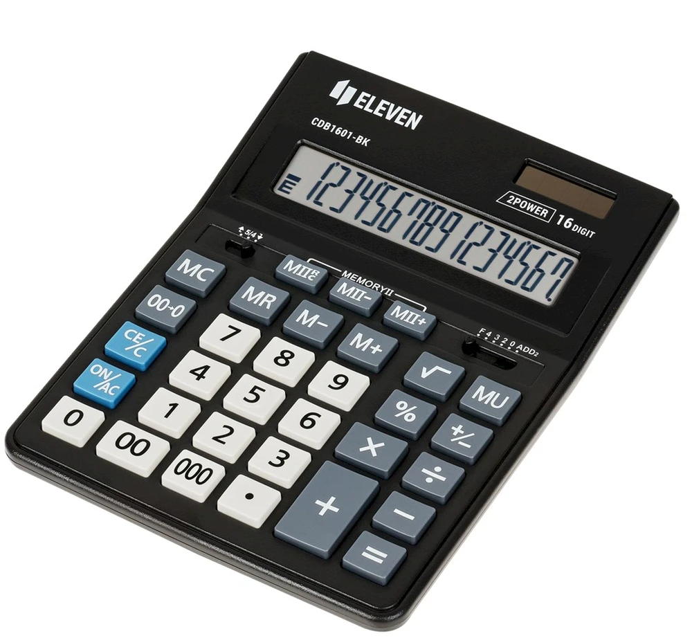 Eleven CDB1601-BK 16 skaitmenų skaičiuotuvas