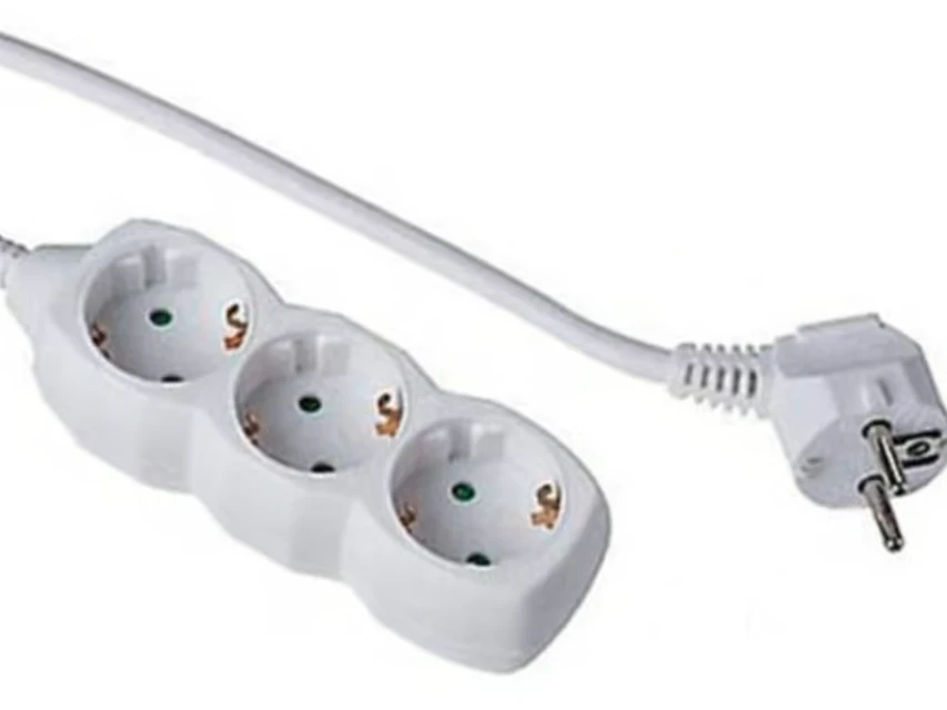 Emos Ilgiklis 3 lizdų 3.0m su įžeminimu (baltas) 1.5mm²