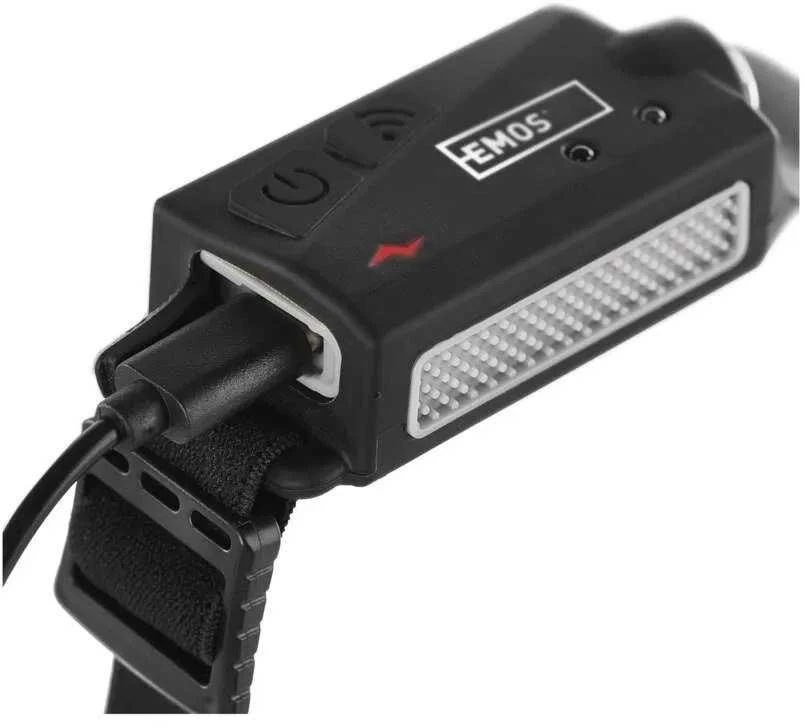 LED žibinuvėlis ant galvos įkraunamas, LED, šoninis 380lm, EMOS