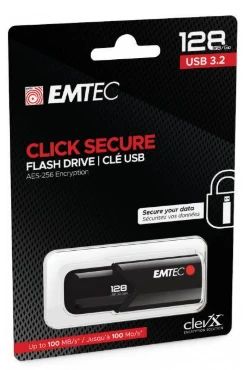 Atmintinė Emtec B120 Click Secure 128GB USB 3.2