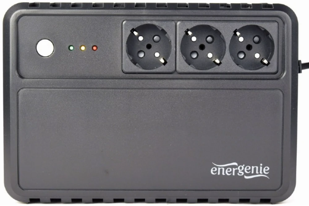 ENERGENIE UPS 800VA su AVR Pažangi apsauga nuo viršįtampių ir trumpojo jungimo Stalinių kompiuterių serija 3x Schuko