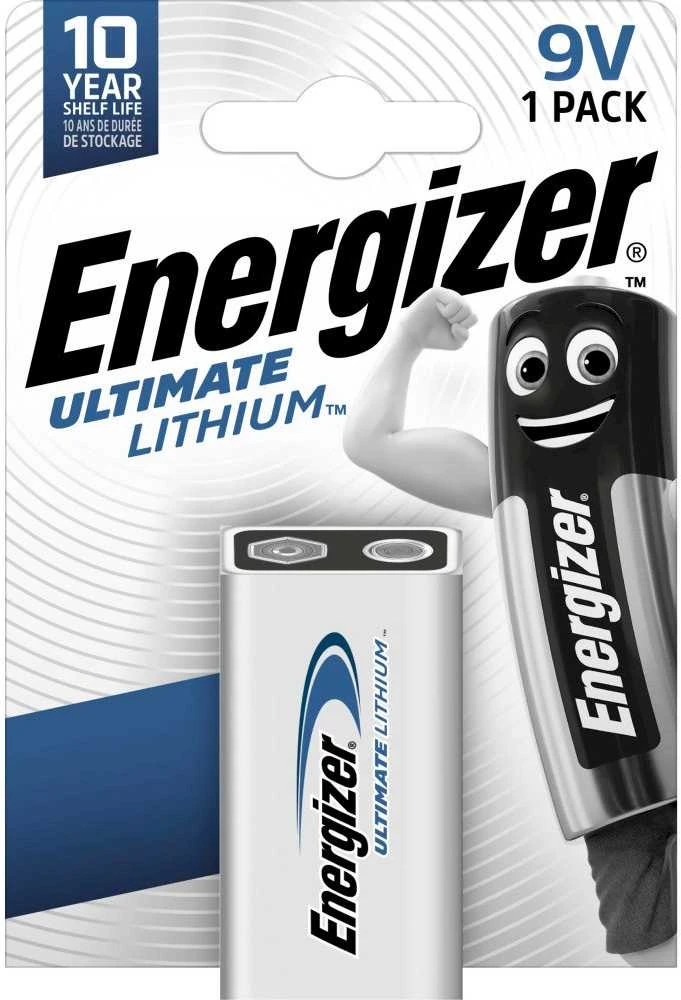 „Energizer Ultimate“ ličio jonų 9 V 800 mAh baterija, 1 vnt.