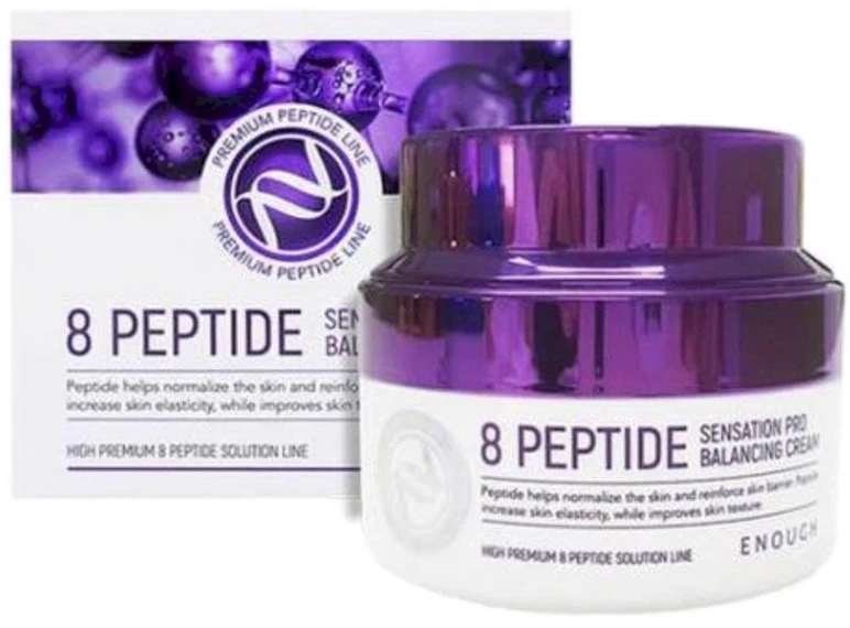 ENOUGH 8 Peptide Sensation Pro Balancing Kreminis - stangrinantis veido kremas su 8 peptidų kompleksu, 50 ml