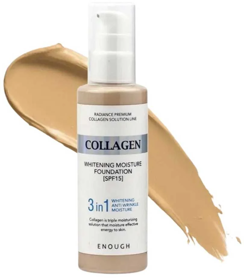 ENOUGH veido kremas BRIGHTENING Collagen Whitening Moisture Foundation SPF15 (21), 100 ml
