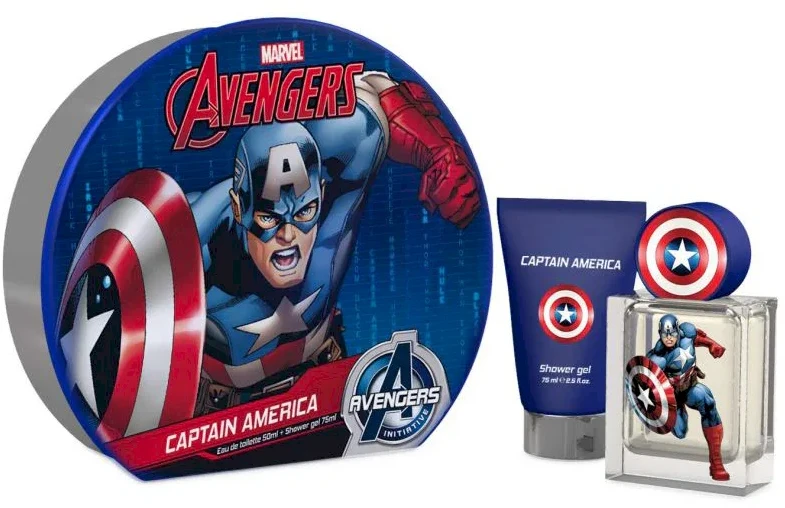 Marvel Captain America tualetinis vanduo su purškikliu 50 ml, 3 dalių rinkinys
