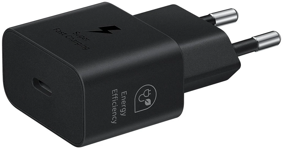 112803 EP-T2510EBE + EP-DN980BBE Samsung USB-C 25W kelioninis įkroviklis + USB-C Data kabelis juodos spalvos (OOB Bulk)