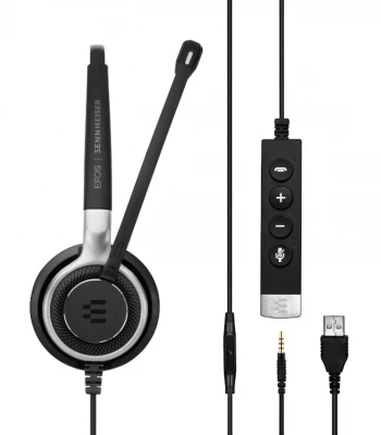 EPOS Sennheiser Ausinės Impact SC 635 USB-A 3,5mm USBA 3,5mm mono juodas sidabrinis (1000643)