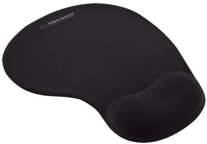Gelinis pelės kilimėlis su atrama riešui Esperanza EA137K 230x190x20 mm, Juodas