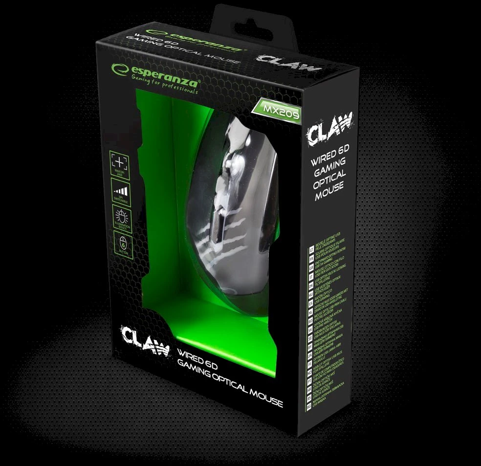 Optinė pelė Esperanza Claw EGM209G