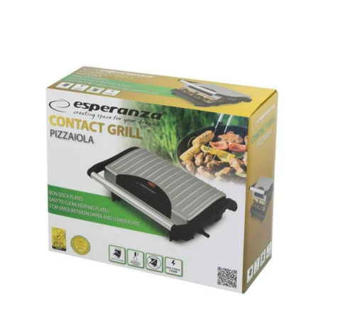 Grilis electric Esperanza Pizzaiola EKG005 (contact, 750W, inox color)