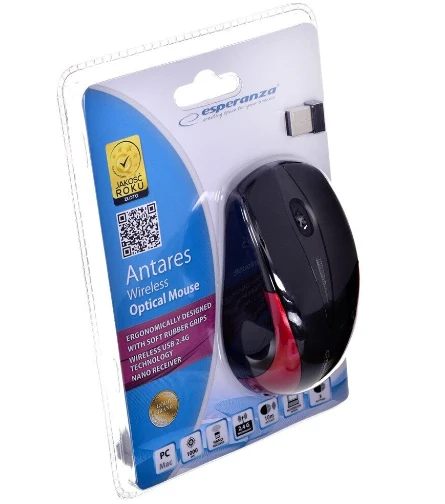 ESPERANZA EM101R - 5905784767017 ANTARES Belaidė pelė Optinė USB NANO Output 2.4GHz