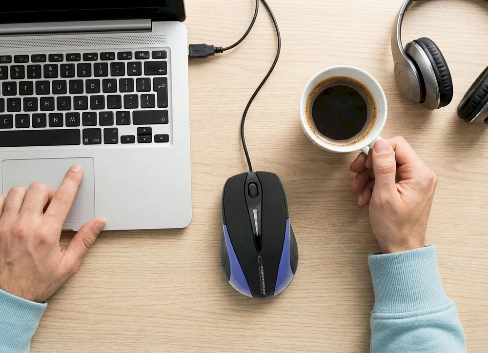 Optinė pelė USB (mėlyna) Esperanza