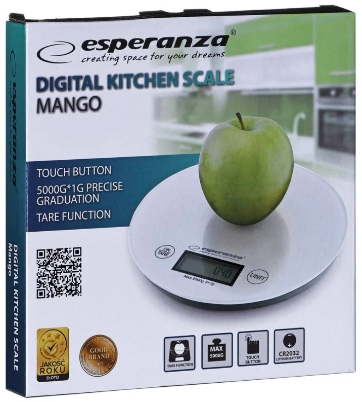 Virtuvinės svarstyklės ESPERANZA EKS003W MANGO (baltos)